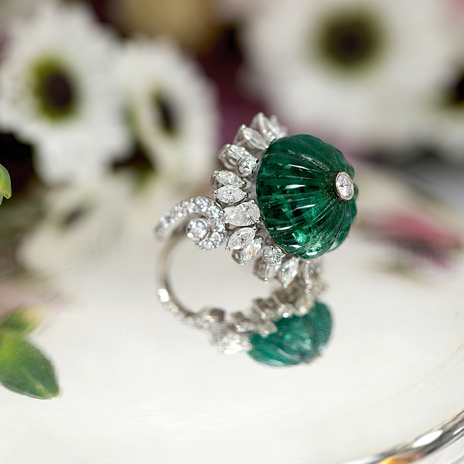 LMDLACHAMA Certified Emerald Gemstone 6.00 Ratti Adjustable Gold Plating  Ring : Amazon.in: Jewellery